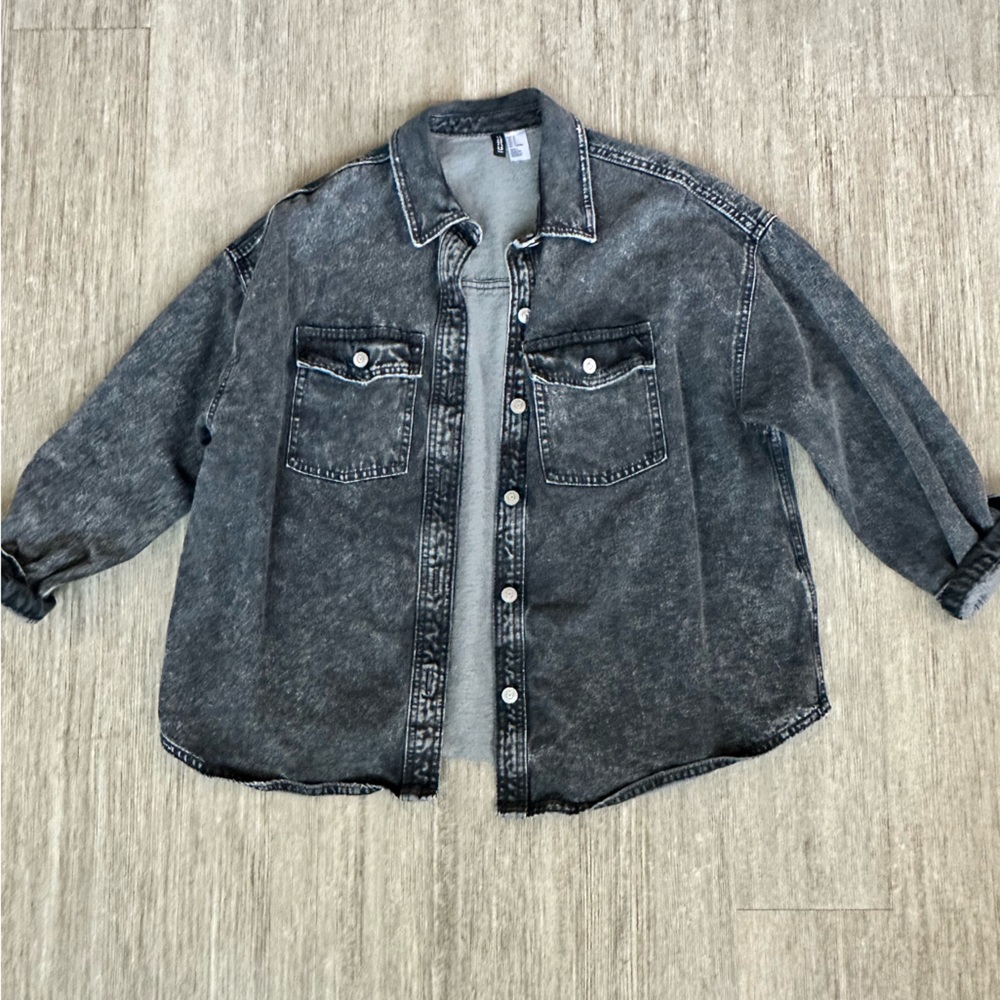 Women’s H&M Black Oversized Denim Jacket